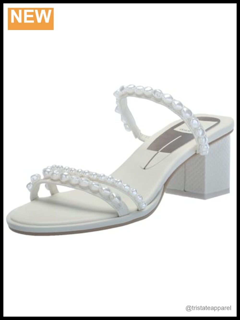 Dolce Vita Tinker Pearl Slides Braided Ankle Strap Pull-On Mules